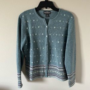 Woolrich 100% Lambs Wool Button Up Cardigan
